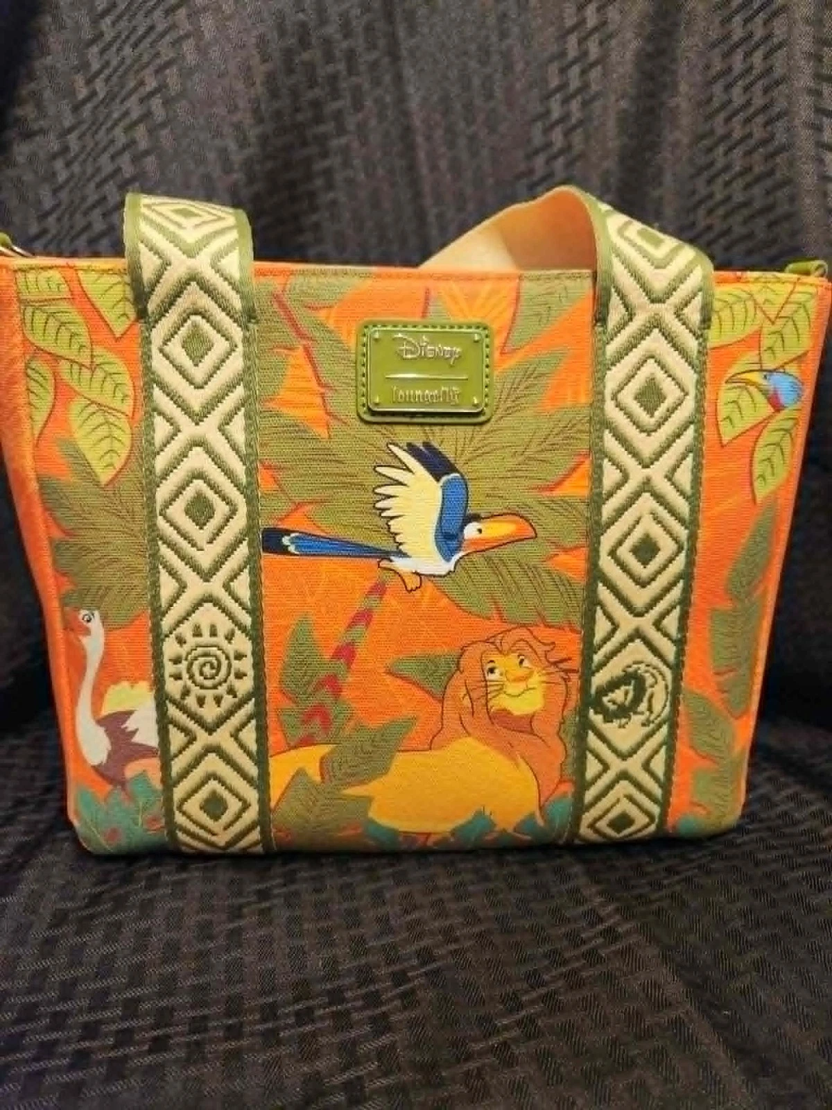LOUNGEFLY DISNEY THE LION KING SIMBA ANIMALS CROSSBODY TOTE