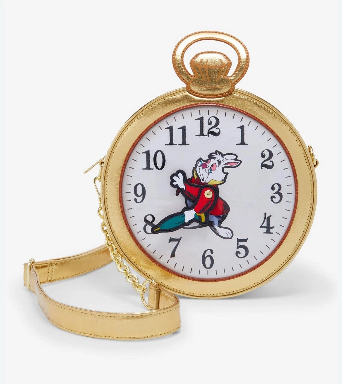 Loungefly Alice in Wonderland White Rabbit Pocket Watch Figural Crossbody