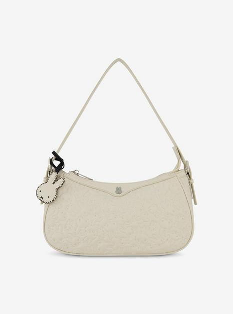Danielle Nicole Miffy Quilted PU Shoulder Bag with Charm in White