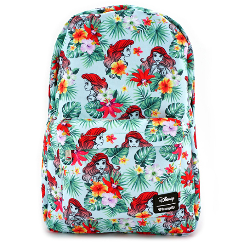 Disney Loungefly Backpack Bag - Ariel Flowers and Leaves Print
