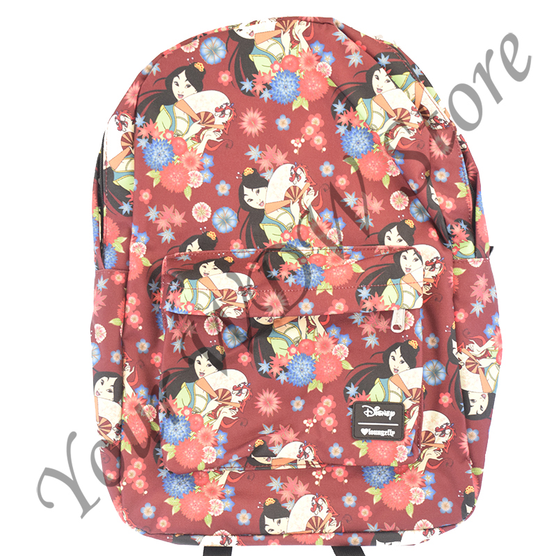 Disney Loungefly Backpack Bag - Princess Mulan Flower Fan
