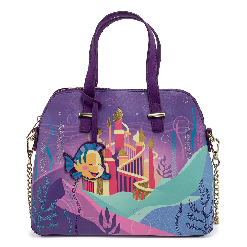 Disney Loungefly Crossbody Bag - Disney Castle Series - The Little Mermaid Ariel Castle Crossbody