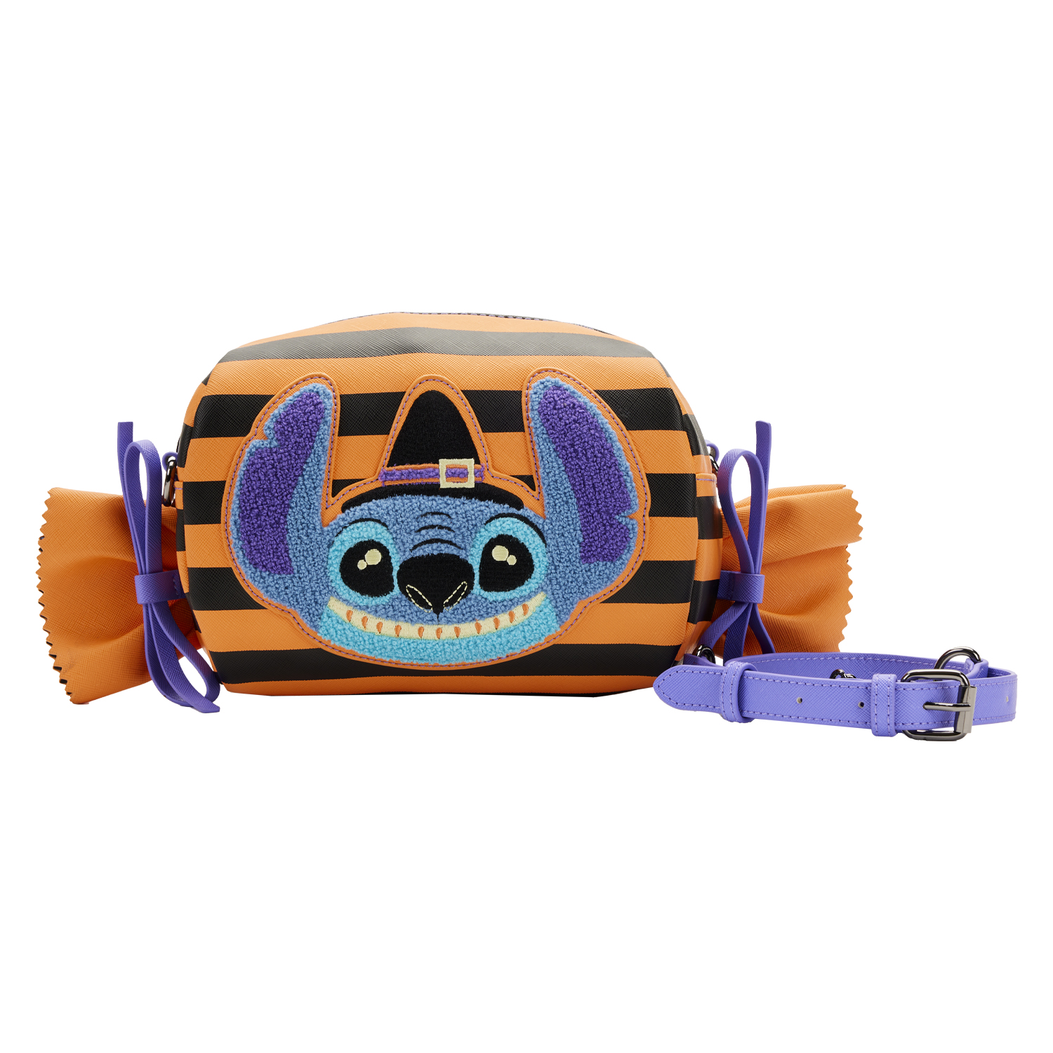 Disney Loungefly Crossbody Bag - Lilo and Stitch Striped Halloween Candy Wrapper