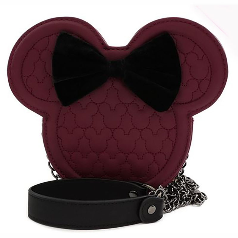 Disney Loungefly Crossbody Bag - Minnie Mouse Maroon Quilted Purse