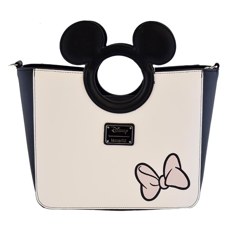 Disney Loungefly Crossbody Bag - Minnie Mouse Signature Die-Cut Handle - Purse
