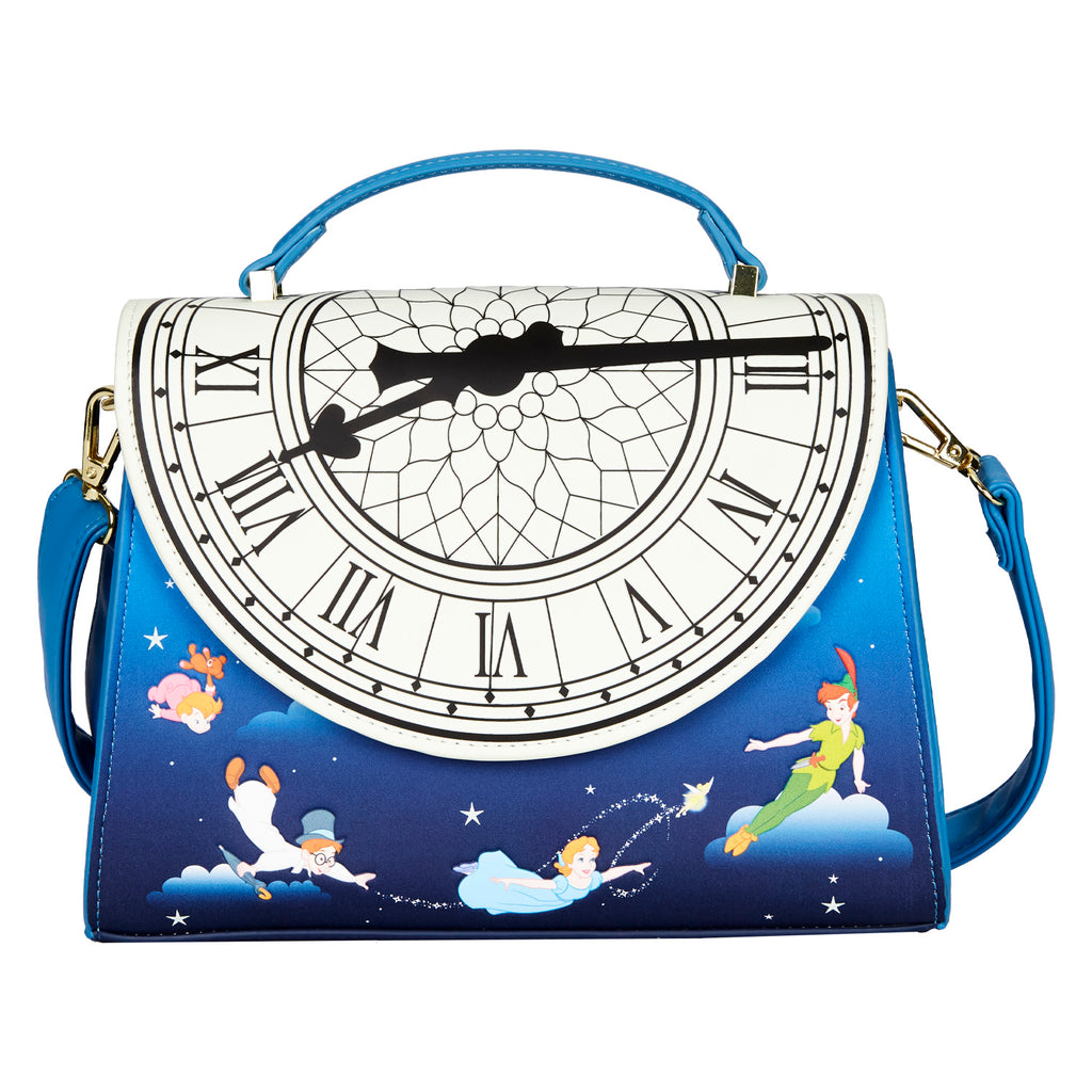 Disney Loungefly Crossbody Bag - Peter Pan Clock Glow in the Dark Crossbod