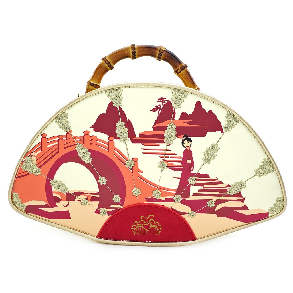 Disney Loungefly Handbag - Mulan Fan - Bamboo Handle - Purse