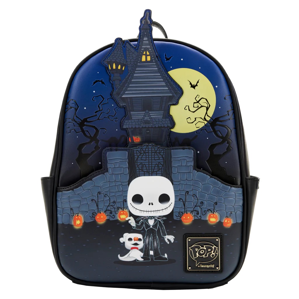 Disney Loungefly Mini Backpack - Funko Pop Jack Skellington Zero with House