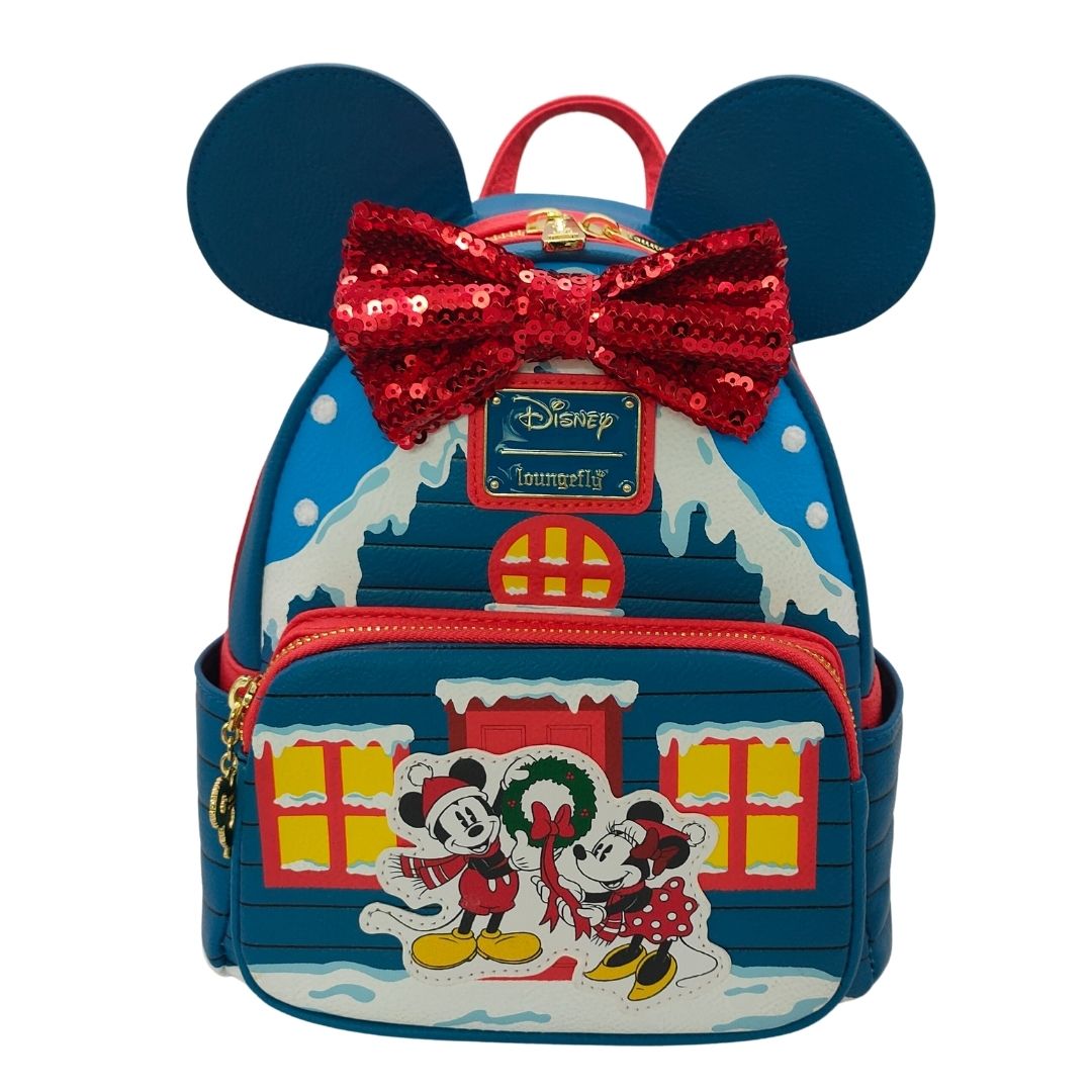 Disney Loungefly Mini Backpack - Mickey and Friends Happy Holidays - EXCLUSIVE - LE 1000
