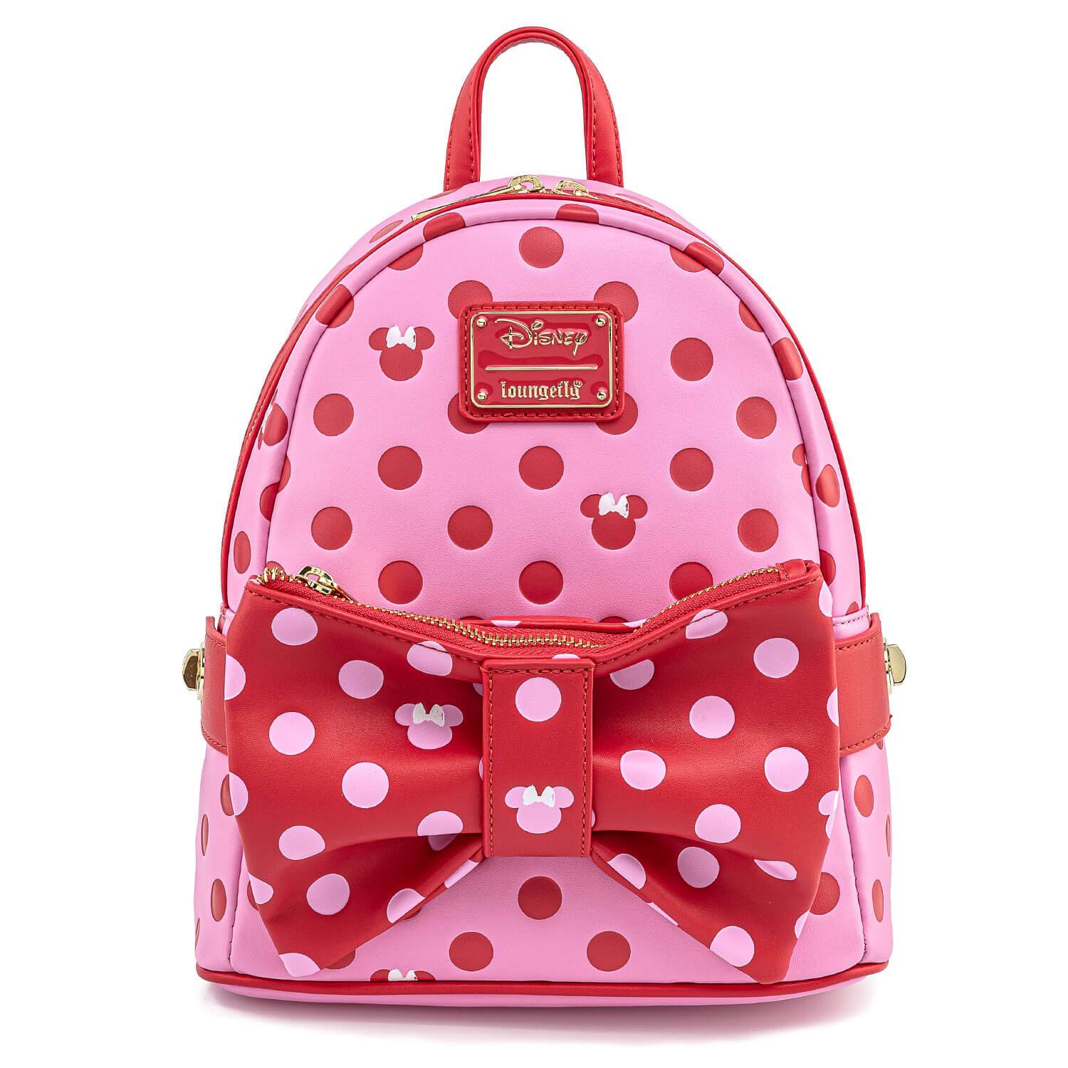 Disney Loungefly Mini Backpack - Minnie Mouse Pink Bow Convertible 2 in 1 Fanny Backpack