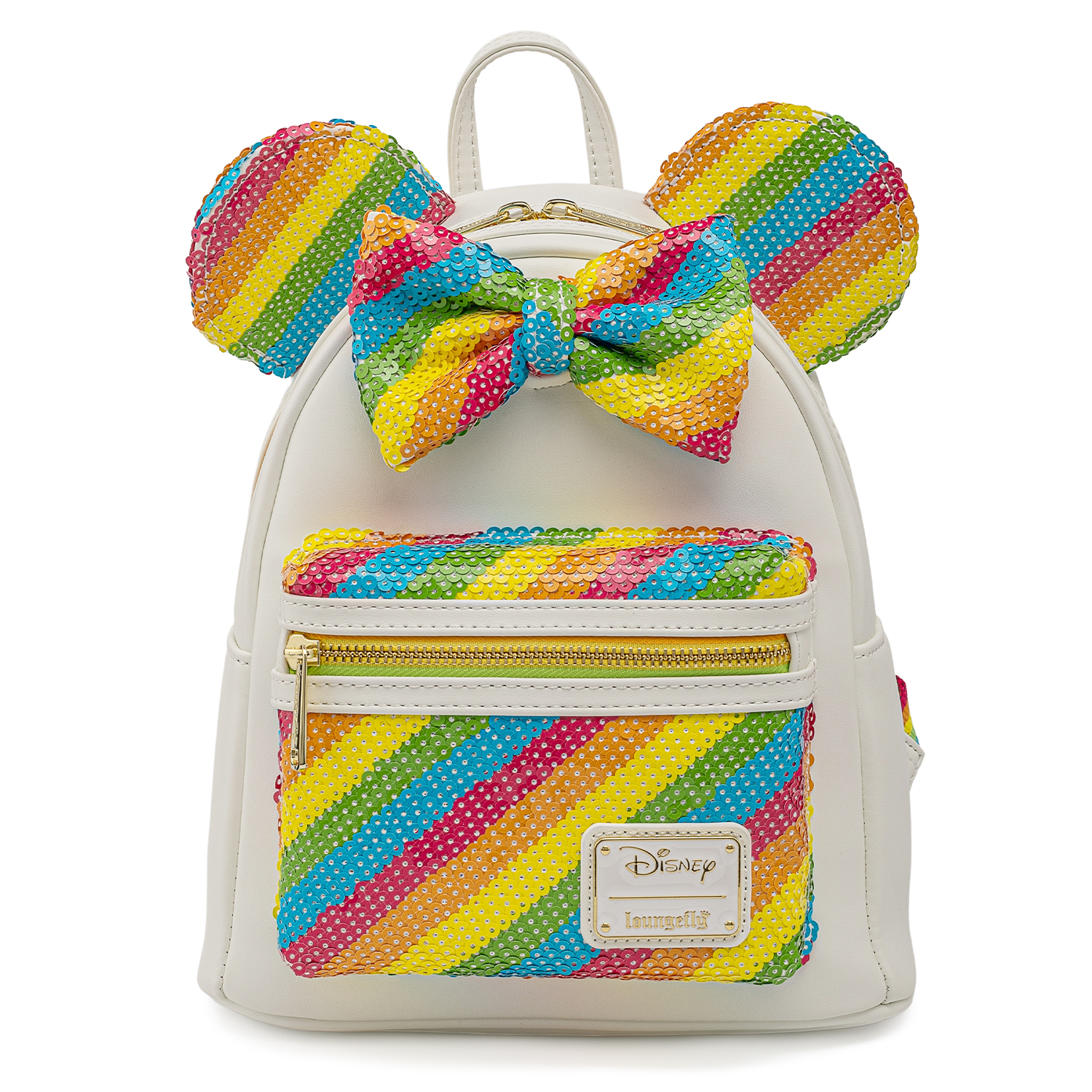 Disney Loungefly Mini Backpack - Minnie Mouse Sequin Rainbow