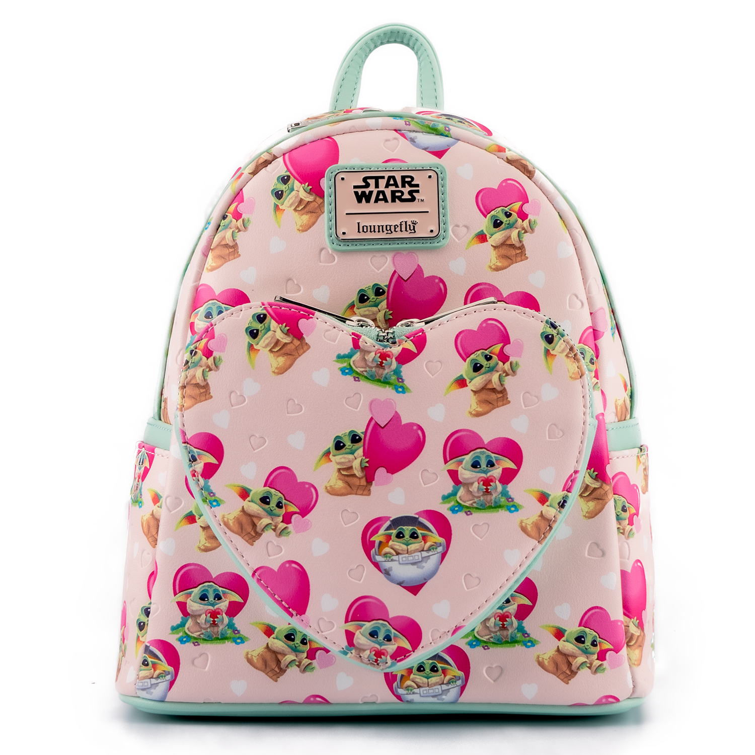 Disney Loungefly Mini Backpack - Star Wars Mandalorian Grogu Valentines