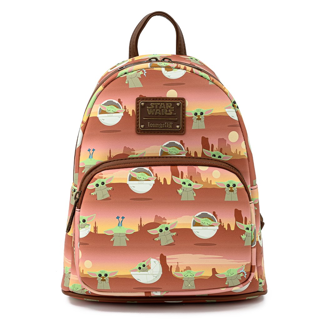 Disney Loungefly Mini Backpack - Star Wars The Mandalorian The Child AOP Mini