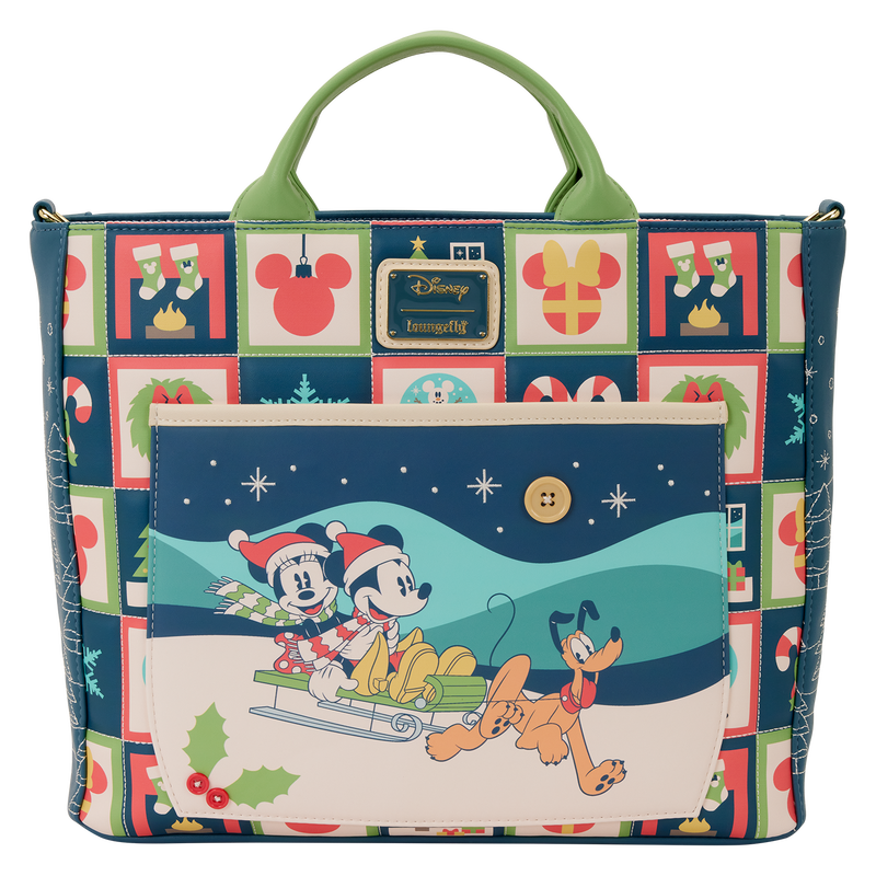 Disney Mickey & Friends Holiday Convertible Backpack & Tote Crossbody Bag