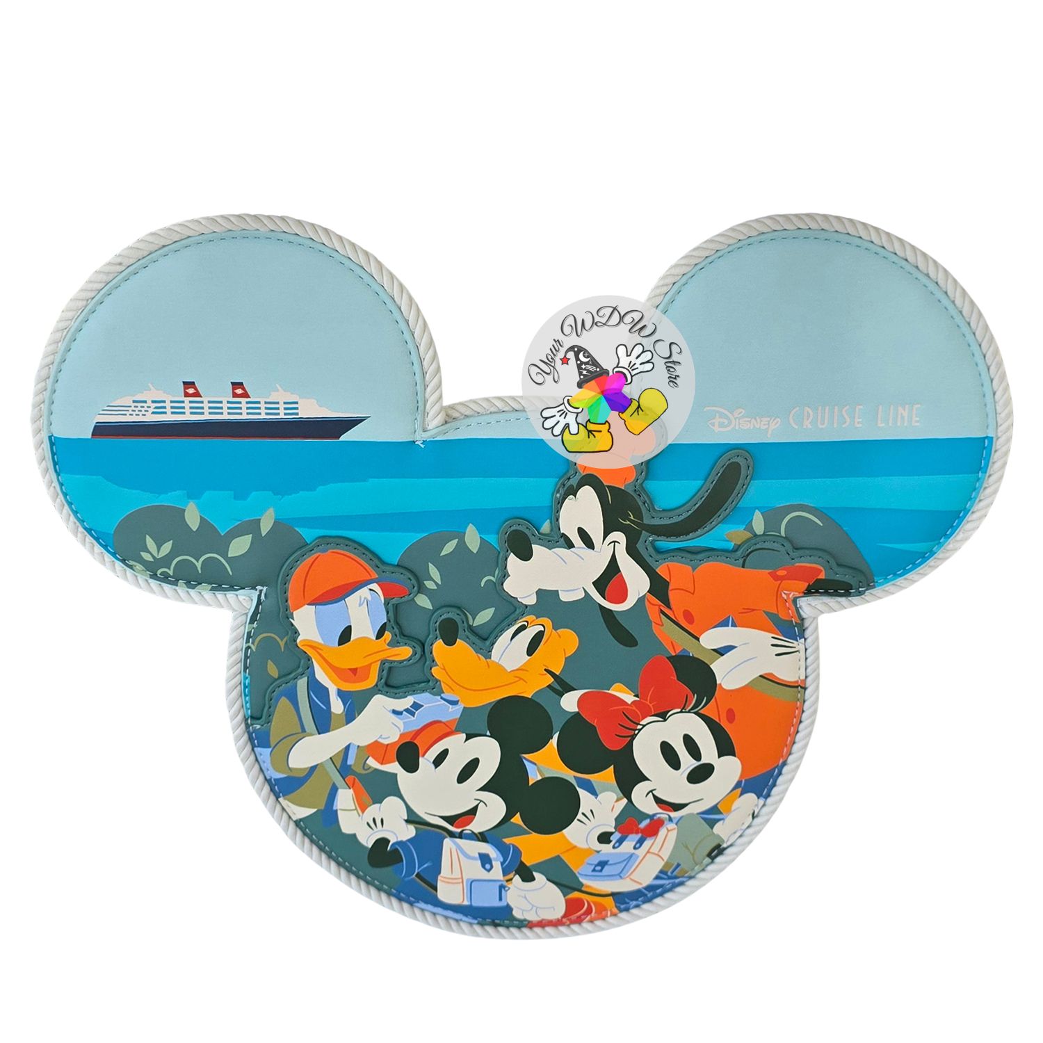 Disney Parks Loungefly Crossbody Bag - Disney Cruise Line Australia Mickey & Friends