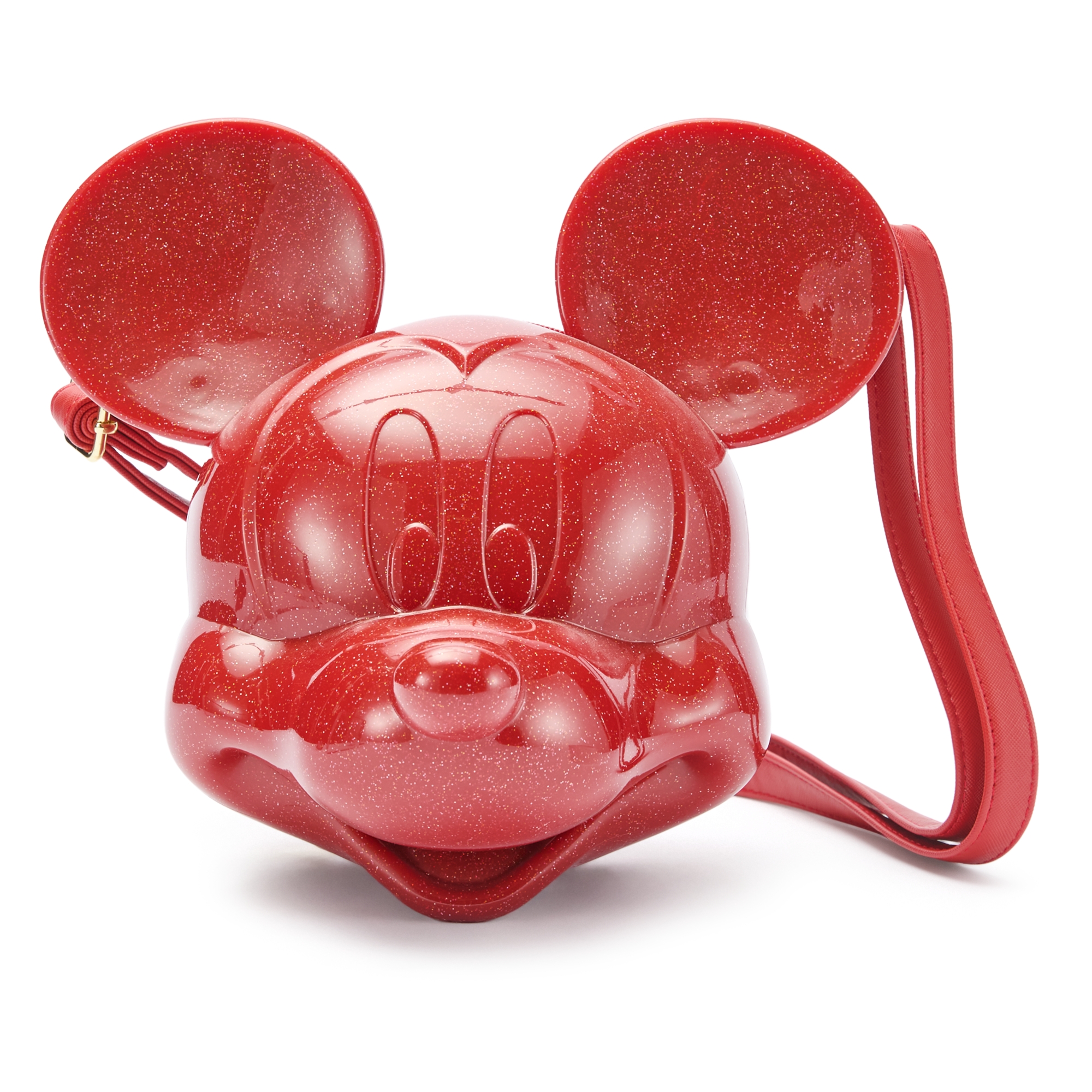 Disney Parks Loungefly Crossbody Bag - Mickey Mouse Molded Face - Holiday Red