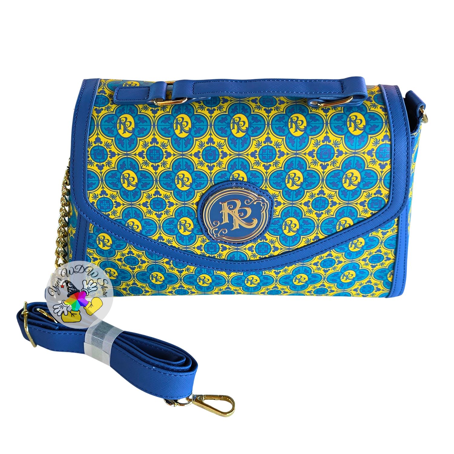 Disney Parks Loungefly Crossbody - Disney Riviera Resort - Minnie Blue Satchel - 12''