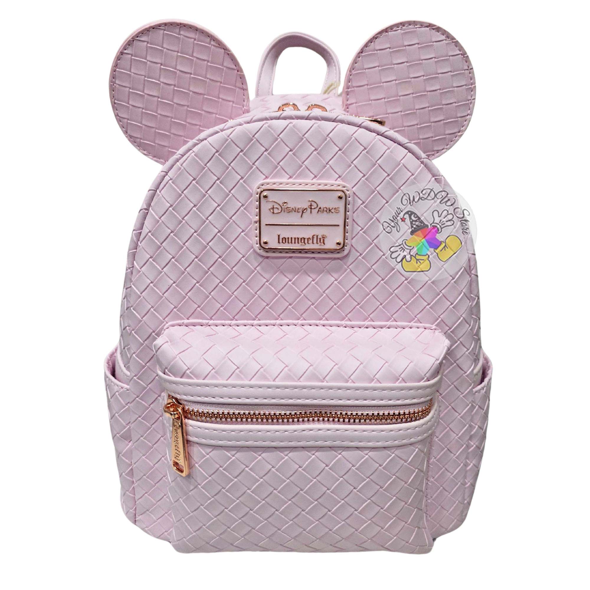 Disney Parks Loungefly Mini Backpack - Blush Pink Woven