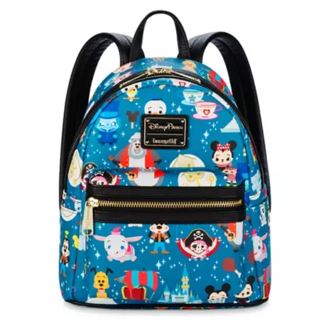 Loungefly Disney Parks Chibi Characters Treats & Attractions AOP Mini Backpack