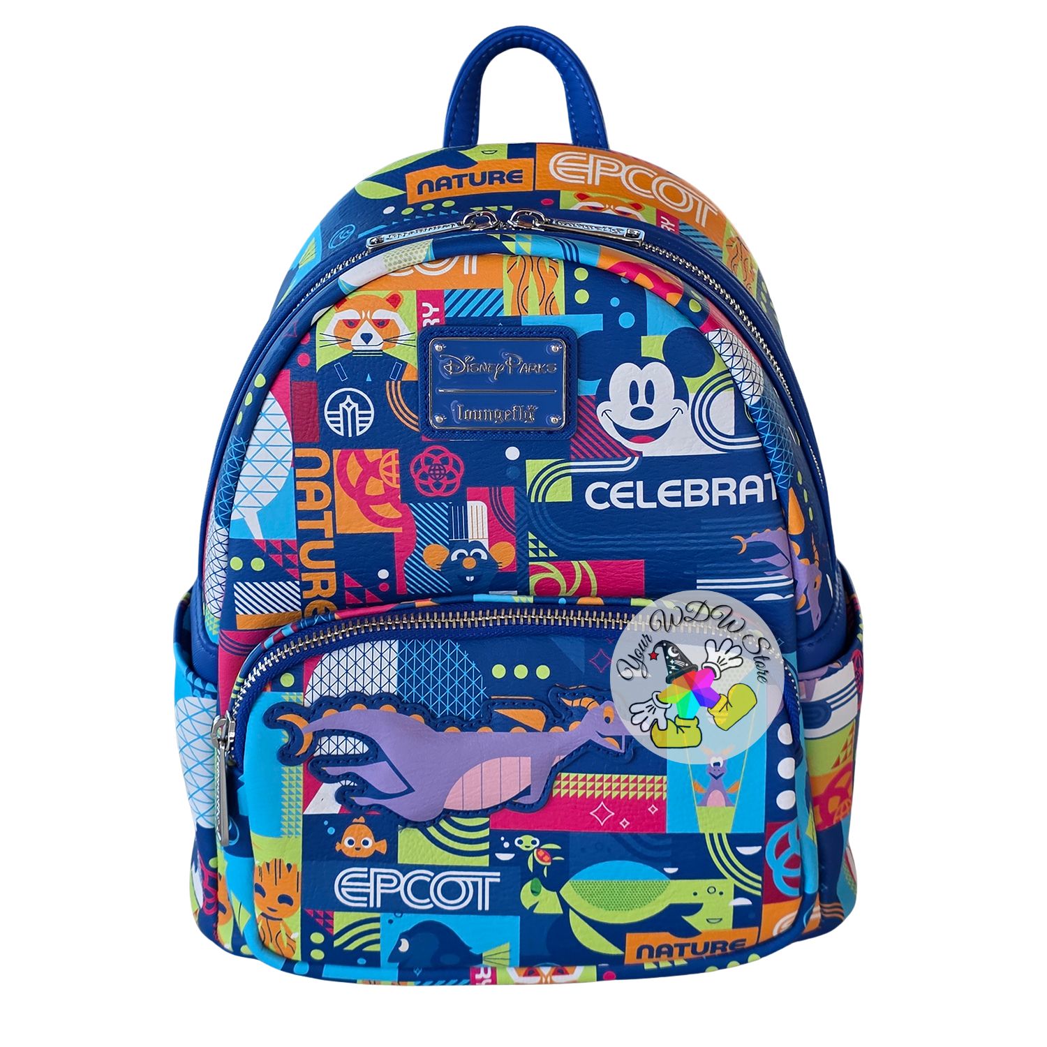 Disney Parks Loungefly Mini Backpack - Epcot Celebration with Figment