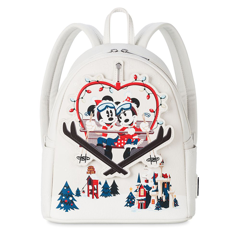 Disney Parks Loungefly Mini Backpack - Walt's Holiday Lodge Collection - Mickey and Minnie Mouse