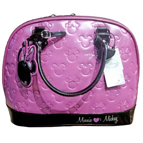 Disney Parks Loungefly Satchel Bag - Minnie Loves Mickey - Orchid
