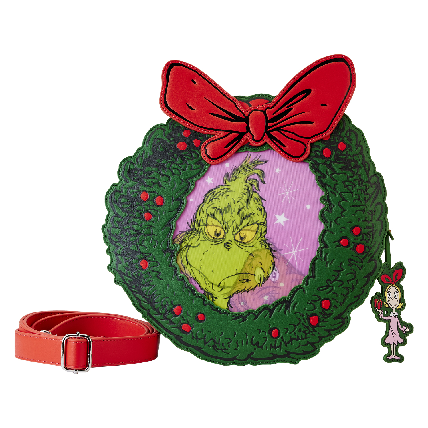 Dr Seuss Loungefly Crossbody Bag - Grinch Christmas Wreath