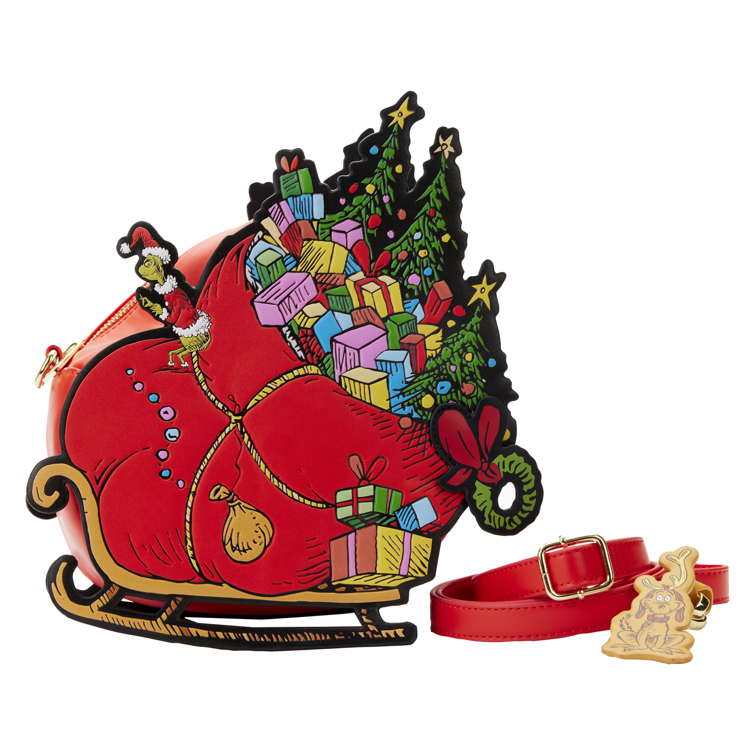 Dr Seuss Loungefly Crossbody Bag - How the Grinch Stole Christmas! Sleigh