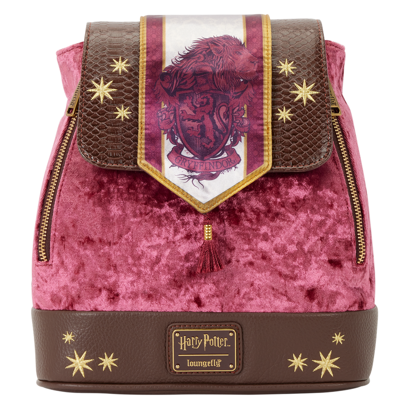 Harry Potter Gryffindor Banner Velvet Mini Backpack