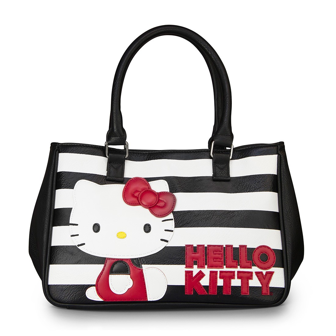 Hello Kitty Black/White Stripe With Red Kitty Bag