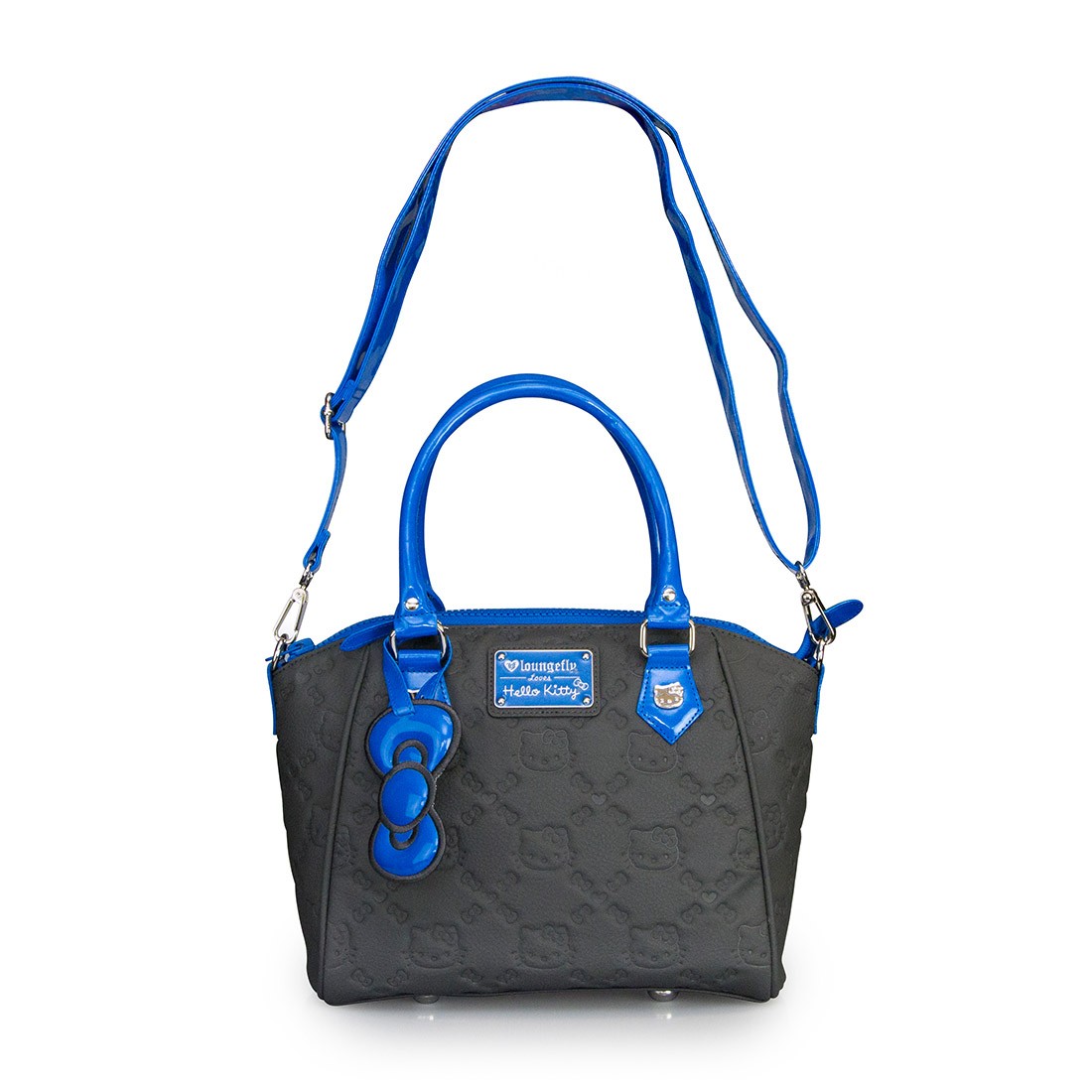 Hello Kitty Grey And Blue Embossed Bag