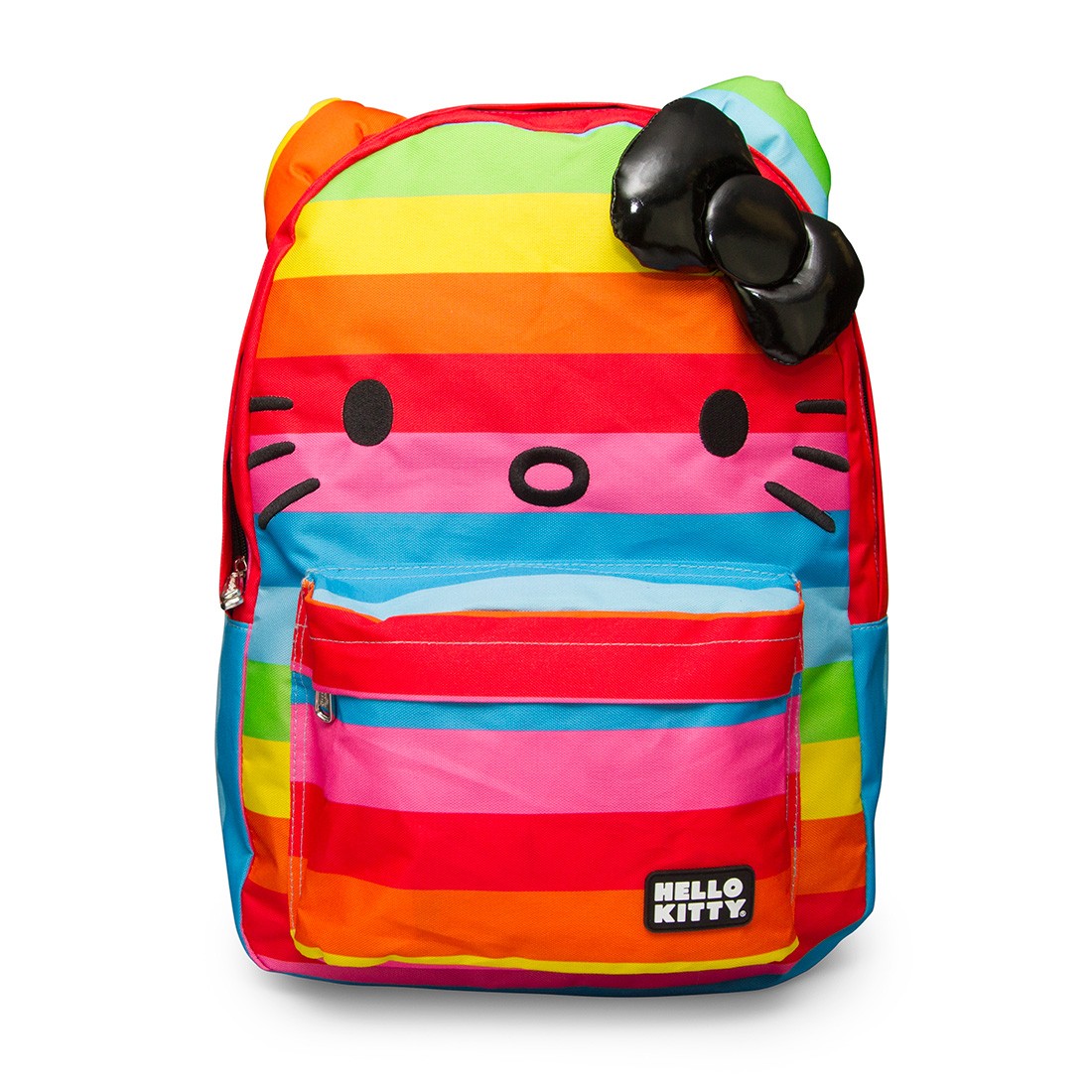 Hello Kitty Rainbow Print Face With Bow Backpack