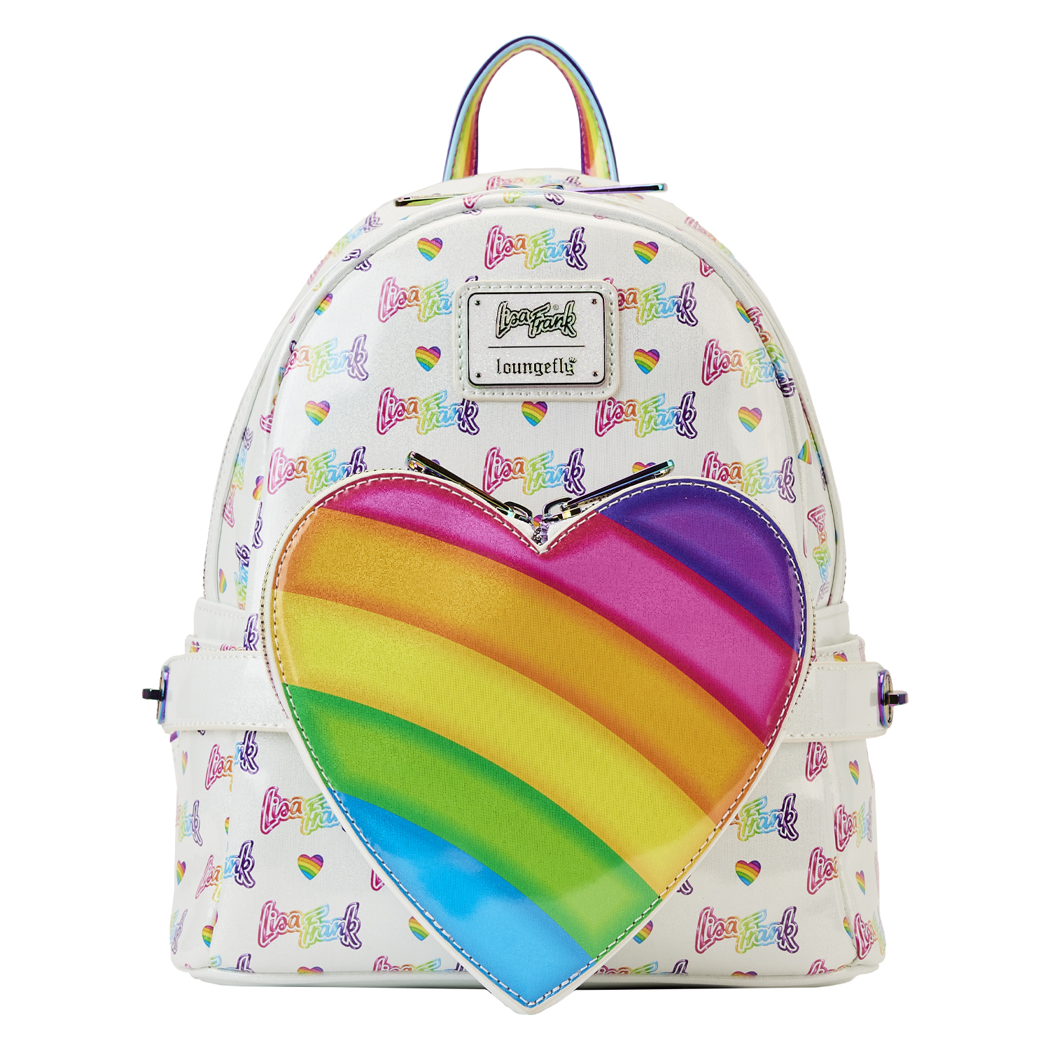 Lisa Frank Loungefly Mini Backpack - Heart Logo with Detachable Bag