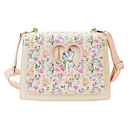 Loungefly Aristocats Duchess In Paris Floral AOP Crossbody Bag