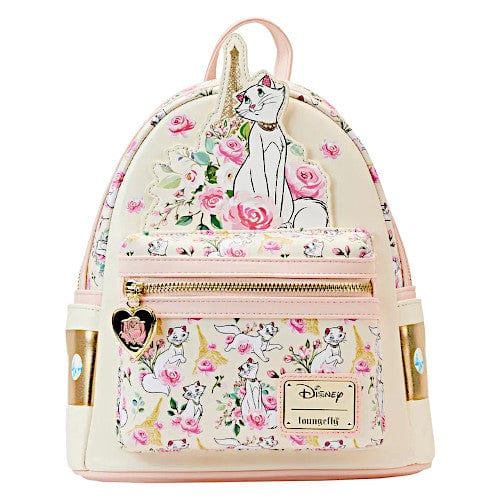 Loungefly Aristocats Duchess In Paris Floral AOP Mini Backpack
