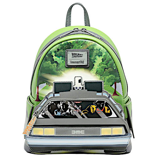 Loungefly Back To The Future DeLorean Light Up Mini Backpack