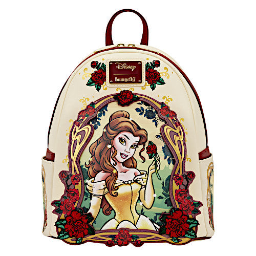 Loungefly Beauty And The Beast Belle Floral Mini Backpack