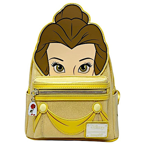 Loungefly Beauty And The Beast Belle Glitter Cosplay Mini Backpack