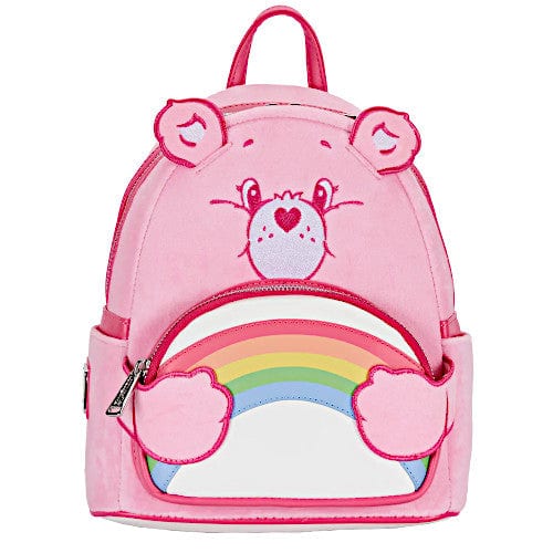 Loungefly Care Bears 40th Anniversary Cheer Bear Cosplay Plush Mini Backpack