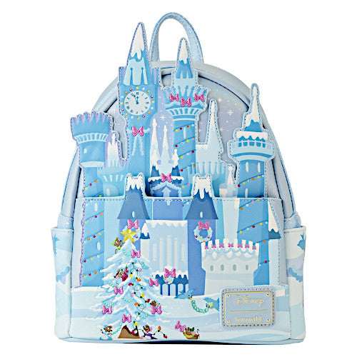 Loungefly Christmas Cinderella Castle Light Up Mini Backpack