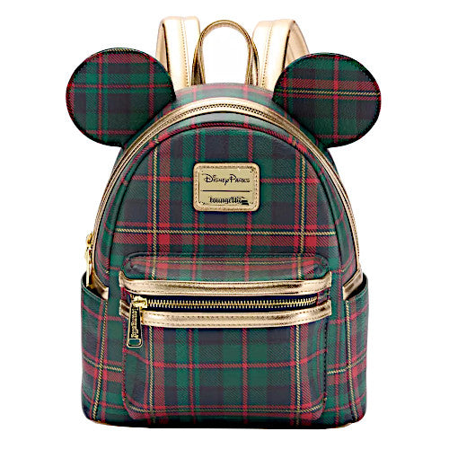 Loungefly Christmas Mickey Mouse Holiday Plaid Mini Backpack