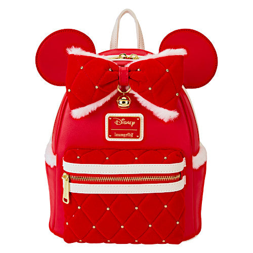 Loungefly Christmas Minnie Mouse Santa Suit Mini Backpack
