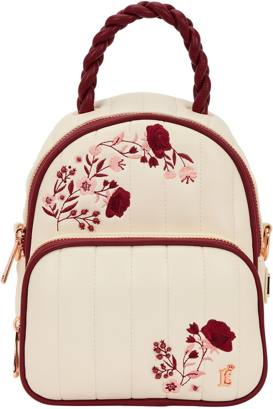 Loungefly Cream & Red Floral Sling Bag