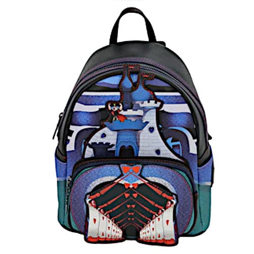 Loungefly Disney Alice In Wonderland Queen Of Hearts Villain Castle Series Mini Backpack