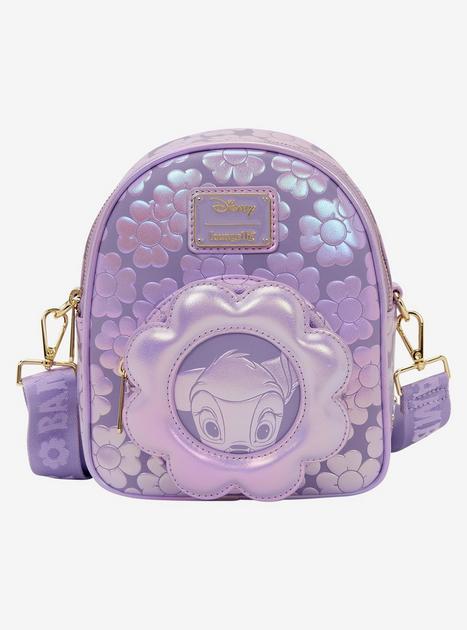 Loungefly Disney Bambi Floral Iridescent Convertible Mini Backpack