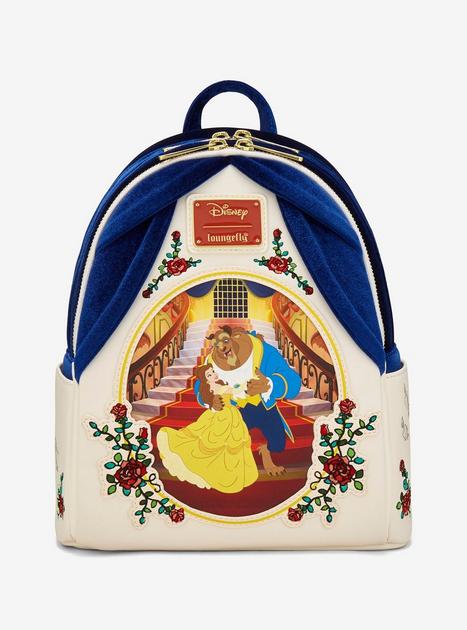 Loungefly Disney Beauty and the Beast Belle & Beast Velvet Mini Backpack