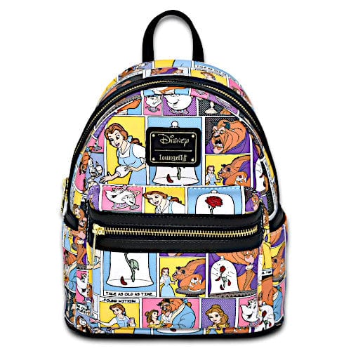 Loungefly Disney Beauty And The Beast Comic Strip AOP Mini Backpack