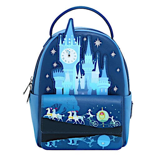Loungefly Disney Cinderella Castle Night Scene Glow Mini Backpack