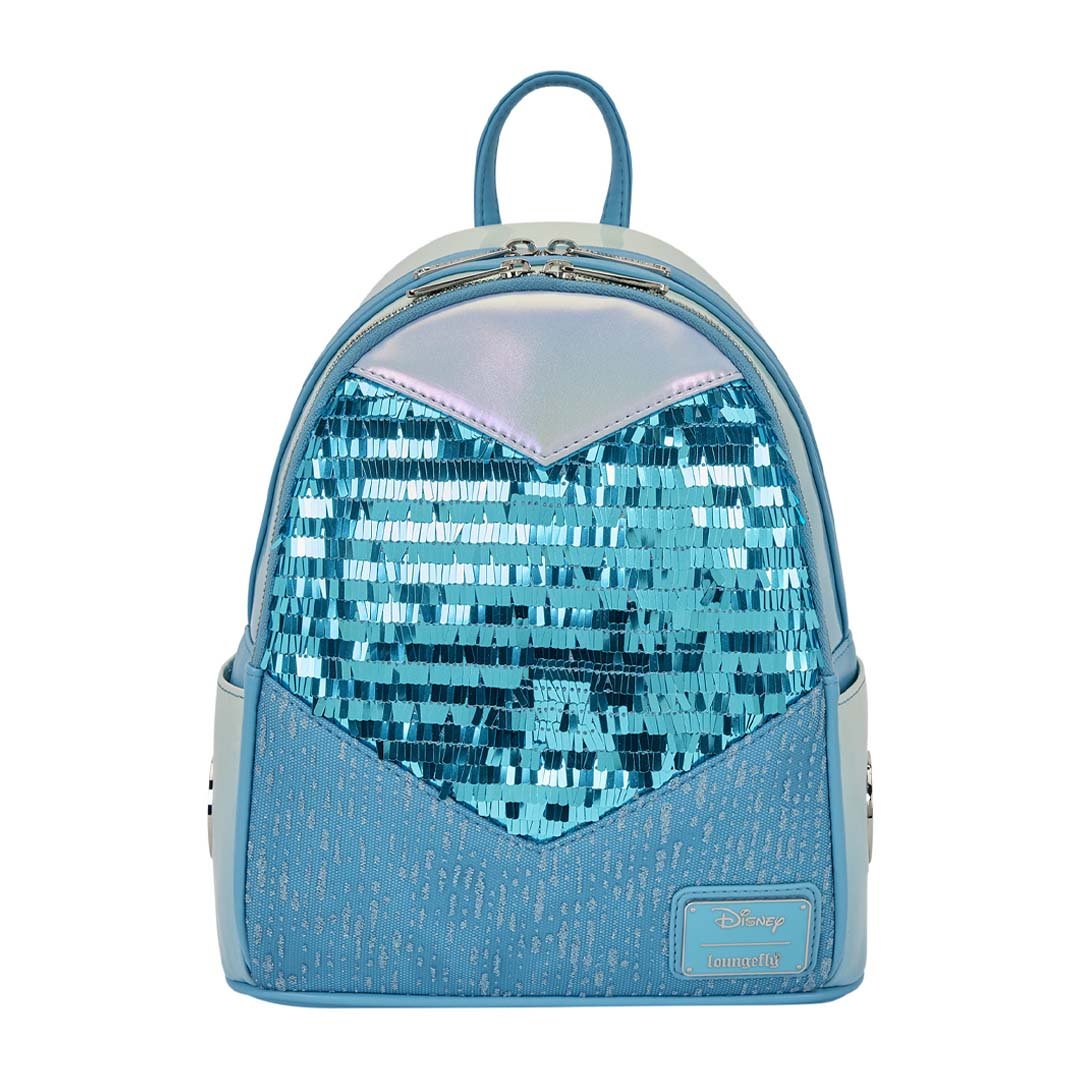 Loungefly Disney Frozen Princess Elsa Glitter Sequin Cosplay Mini Back