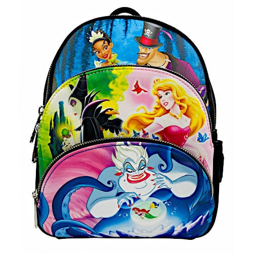 Loungefly Disney Good Vs Evil Scenes Series 2 Triple Pocket Mini Backpack (LR)